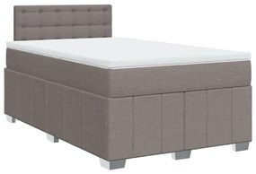 Κρεβάτι Boxspring με Στρώμα Taupe 120x190 εκ. Υφασμάτινο 3289325