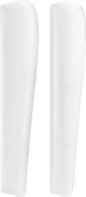 vidaXL Κεφαλάρι με Πτερύγια Λευκό 203x23x118/128 εκ. Συνθ. Δέρμα