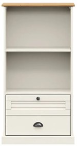 vidaXL Βιβλιοθήκη VIGO Λευκή 60 x 35 x 114,5 εκ. από Μασίφ Ξύλο Πεύκου