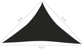 Πανί Σκίασης Μαύρο 5 x 5 x 6 μ. από HDPE 160 γρ./μ² - Μαύρο