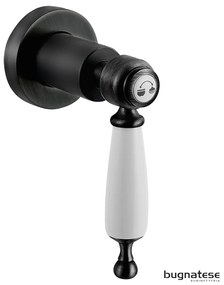 Εκτροπέας Εντοιχισμού 3  εξόδων Μαύρο Ματ Bugnatese Oxford Black Matt 19441-400
