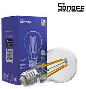 GloboStar® 80027 SONOFF B02-F-A60-R2 - Wi-Fi Smart LED Filament Bulb E27 A60 7W 806lm AC 220-240V CCT Change from 2200K to 6500K Dimmable