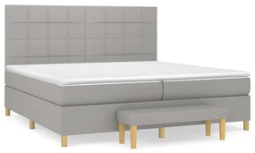 ΚΡΕΒΑΤΙ BOXSPRING ΜΕ ΣΤΡΩΜΑ ΑΝΟΙΧΤΟ ΓΚΡΙ 200X200 ΕΚ. ΥΦΑΣΜΑΤΙΝΟ 3137181