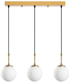Φωτιστικό Οροφής - Ράγα Orbital 521SHN3459 65x15x115cm 3xE14 40W Gold Opviq