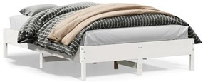 vidaXL Σκελετός Κρεβ. Χωρίς Στρώμα Λευκό 150x200 εκ Μασίφ Πεύκο