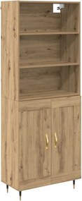 vidaXL Highboard Artisan Oak 69,5 x 34 x 180 εκ. Επεξεργασμένο ξύλο