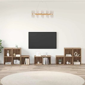 vidaXL ΣΕΤ ΒΑΘΜΟΛΟΓΗΣΗΣ ΤΗΛΕΟΡΑΣΗΣ Επιτοίχιο 8 pcs Artisan Oak