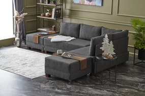 Corner Sofa-Bed Fly Right - Anthracite Anthracite