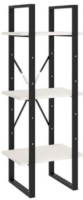 vidaXL Βιβλιοθήκη με 5 Ράφια Λευκή 40 x 30 x 175 εκ. από Ξύλο Πεύκου