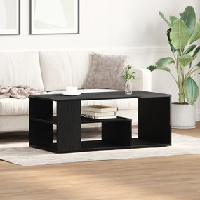vidaXL Τραπεζάκι Σαλονιού Μαύρο Δρυς 100x50x40 εκ Επεξεργασμένο Ξύλο
