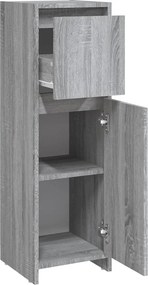vidaXL Ντουλάπι Μπάνιου Γκρι Sonoma 30x30x95 εκ. Επεξεργασμένο Ξύλο