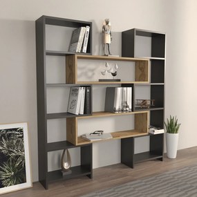 Βιβλιοθήκη Μαύρο / Δρυς MIFIMU 163.5x22x150