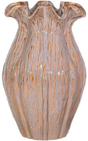 Βάζο 0052-225-010 22x36cm Grey-Brown Κεραμικό