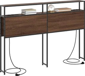 vidaXL Κεφαλάρι Αποθήκης με ράφι Καφέ δρυς 98 cm Επεξεργασμένο ξύλο