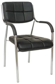 Καρέκλα Υποδοχής Bm108 Black 01-0230 52X60X85 cm Σετ 4τμχ