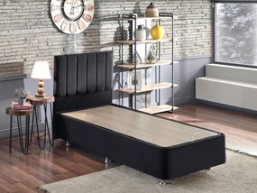 Single Bed Base &amp; Headboard Ela Single - Black (90 x 190) Black