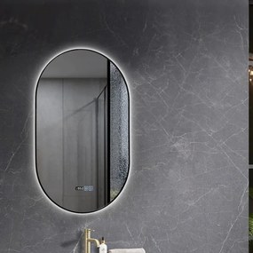 Sparke Oviedo 01 Black 50x100 - Καθρέπτης μπάνιου Led