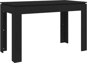 vidaXL Τραπεζαρία Μαύρη 120 x 60 x 76 εκ. από Επεξ. Ξύλο
