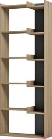 Βιβλιοθήκη Corpus pakoworld sonoma - ανθρακί 61x22x162εκ