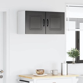 vidaXL Πάνελ πλυντηρίου πιάτων Kalmar 2 pcs Μαύρο Επεξεργασμένο Ξύλο