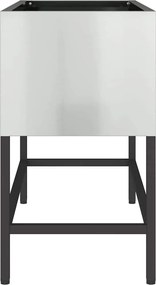 vidaXL Υψωμένη Γλάστρα Κήπου Ασημί 60 x 26 x 45 εκ