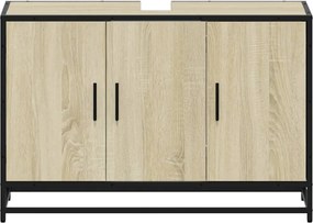 vidaXL Ντουλάπι Νιπτήρα Μπάνιου Sonoma Δρυς 90 x 33 x 60 εκ. από Τεχνητό Ξύλο
