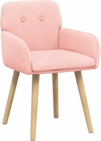 vidaXL Καρέκλες φαγητού 2 pcs Μπουκλέ Ροζ 59 x 57 x 85 εκ.