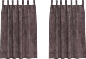 vidaXL Βελούδινες Κουρτίνες 2 pcs Καφέ 175 x 140 εκ. Βελούδο