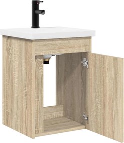 vidaXL Μονάδα μπάνιου με βρύση Sonoma Δρυς 42 x 40 x 74,5 εκ