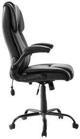 VEVOR Executive Chair High Back Desk Chair Flip-up Armrests Lumbar Support Black