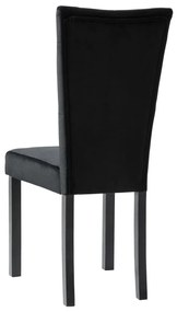 vidaXL Καρέκλες Τραπεζαρίας 6 τεμ. Μαύρες Βελούδινες
