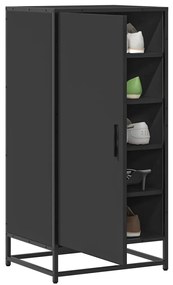 vidaXL Παπουτσοθήκη Μαύρο 48x38x97,5 εκ. από Επεξεργασμένο Ξύλο
