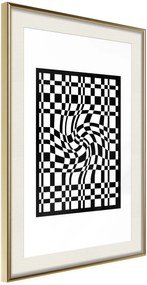 Αφίσα - Op Art - 30x45 - Χρυσό - Με πασπαρτού