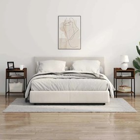 vidaXL Κομοδίνο Καπνιστή δρυς 40 x 40 x 61 εκ Επεξεργασμένο ξύλο