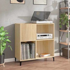 vidaXL Δισκοθήκη Sonoma Δρυς 84,5 x 38 x 89 εκ. από Επεξεργασμένο Ξύλο