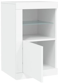 vidaXL Ντουλάπια Βοηθητικά με Φώτα LED 2 τεμ. Λευκά από Επεξεργ. Ξύλο