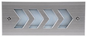 GloboStar WALLLIGHT-ARINA 90670 Χωνευτό Φωτιστικό Τοίχου LED 6W 660lm 120° DC 24V Αδιάβροχο IP67 Μ17 x Π7 x Υ5.5cm Θερμό Λευκό 3000K - Ανοξείδωτο Ατσάλι - 3 Years Warranty - 90670