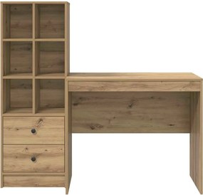 vidaXL Γραφείο με συρτάρι με ράφι με αποθήκευση 2 pcs Artisan Oak