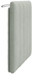 vidaXL Μαξιλάρι για Κεφαλάρι Hanko Ανοιχτό Γκρι 90 εκ. Βελούδο