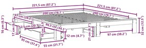 ΣΚΕΛΕΤΟΣ ΚΡΕΒ. ΧΩΡΙΣ ΣΤΡΩΜΑ ΚΑΦΕ ΚΕΡΙΟΥ 200X200 ΕΚ ΜΑΣΙΦ ΠΕΥΚΟ 3308989