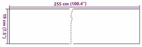 Διαχωριστικό Βεράντας 5 τεμ. Ανθρακί 255x19 εκ. Συνθ. Ρατάν - Ανθρακί