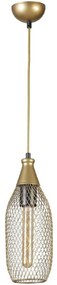 Φωτιστικό Οροφής Rio 941RTN1247 Φ12x70cm 1xE27 40W Gold Opviq