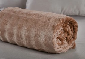 Κουβέρτα Fleece Μονή (160x220) Whitegg KB158 Μπεζ