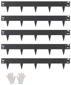 VEVOR Steel Landscape Edging 5 Packs 39 x 3in Rust-Resistant Pathway Divider