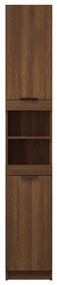 vidaXL Ντουλάπι Μπάνιου Καφέ Δρυς 32x34x188,5 εκ. Επεξεργασμένο Ξύλο
