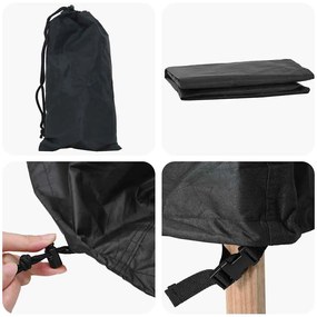 vidaXL Κάλυμμα επίπλων Μονόχρωμο Μαύρο 286 x 222 x 80 εκ. ύφασμα