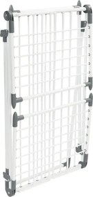 Πτυσσόμενο στεγνωτήριο ρούχων Kinghoff KH 2041, 25 μ., έως 20 κιλά, αντιολισθητικά άκρα, χάλυβας, λευκό/γκρι