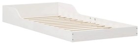 vidaXL Σκελετός Κρεβατιού Λευκό 90 x 210 cm Μασίφ ξύλο πεύκου