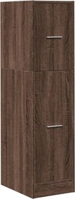 vidaXL Συρταριέρα Γενικής Χρήσης Καφέ Δρυς 30x41x118 εκ. Επεξ. Ξύλο