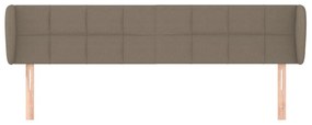 vidaXL Κεφαλάρι με Πτερύγια Taupe 203 x 23 x 78/88 εκ. Υφασμάτινο